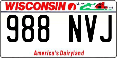 WI license plate 988NVJ