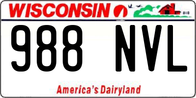 WI license plate 988NVL