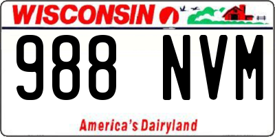 WI license plate 988NVM