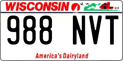 WI license plate 988NVT