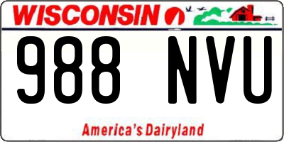 WI license plate 988NVU