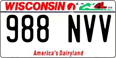 WI license plate 988NVV