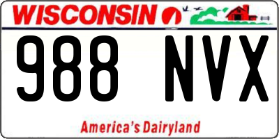 WI license plate 988NVX