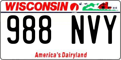 WI license plate 988NVY
