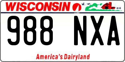 WI license plate 988NXA