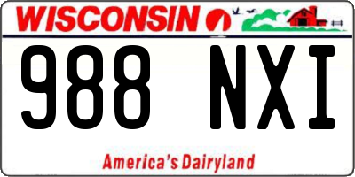 WI license plate 988NXI