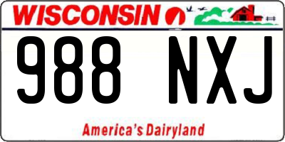 WI license plate 988NXJ