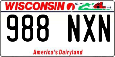 WI license plate 988NXN