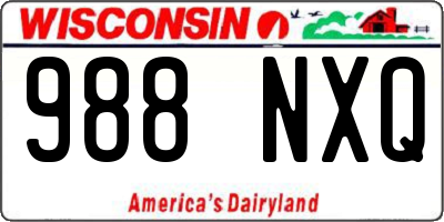 WI license plate 988NXQ