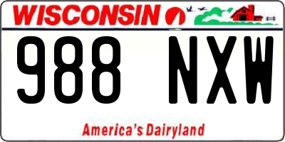 WI license plate 988NXW