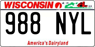 WI license plate 988NYL