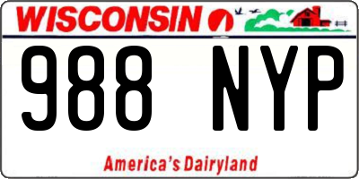 WI license plate 988NYP