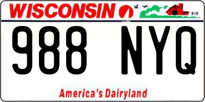 WI license plate 988NYQ