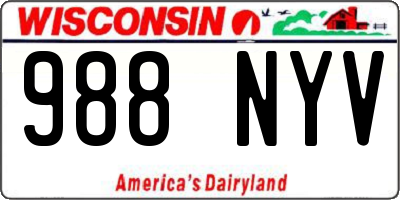 WI license plate 988NYV