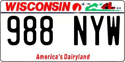 WI license plate 988NYW
