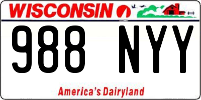 WI license plate 988NYY