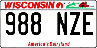 WI license plate 988NZE