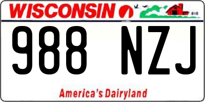 WI license plate 988NZJ