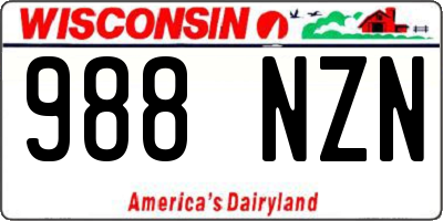 WI license plate 988NZN