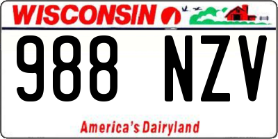 WI license plate 988NZV