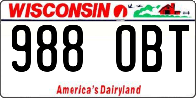 WI license plate 988OBT