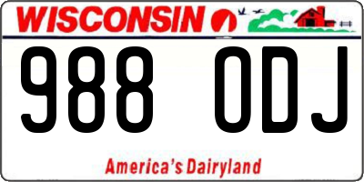 WI license plate 988ODJ