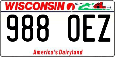 WI license plate 988OEZ