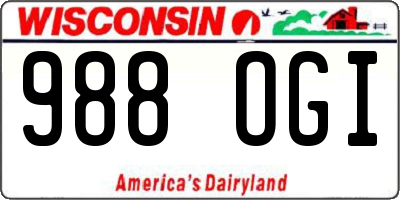 WI license plate 988OGI
