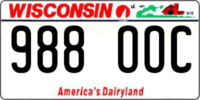 WI license plate 988OOC