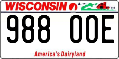 WI license plate 988OOE