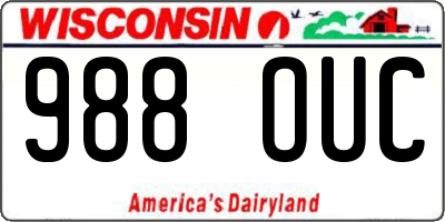 WI license plate 988OUC