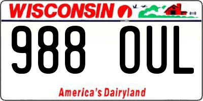 WI license plate 988OUL