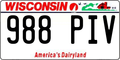 WI license plate 988PIV