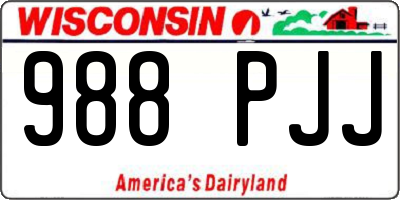 WI license plate 988PJJ