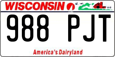 WI license plate 988PJT