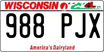 WI license plate 988PJX