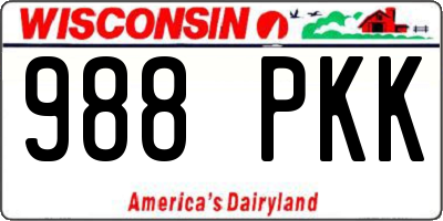 WI license plate 988PKK