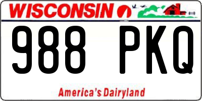 WI license plate 988PKQ