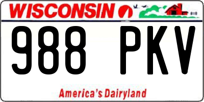 WI license plate 988PKV