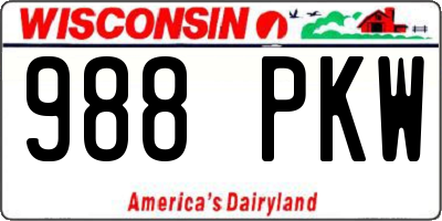 WI license plate 988PKW