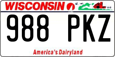 WI license plate 988PKZ