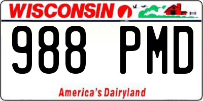 WI license plate 988PMD