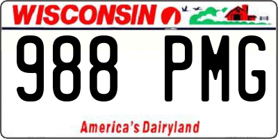 WI license plate 988PMG