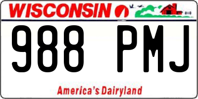 WI license plate 988PMJ