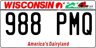 WI license plate 988PMQ
