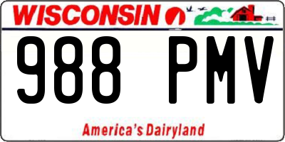 WI license plate 988PMV