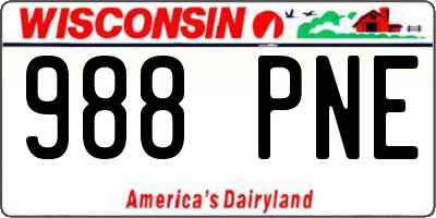 WI license plate 988PNE