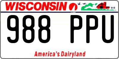 WI license plate 988PPU