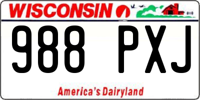 WI license plate 988PXJ