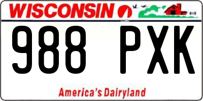 WI license plate 988PXK